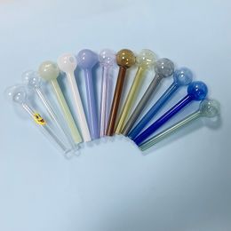 SmokPro 4 인치 색상 Pyrex 유리 오일 버너 흡연 파이프 2cm 보울 헤드