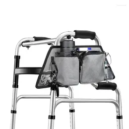 Storage Bags Wheelchair Side Bag Universal Arm Rest Pouch Organiser Oxford Cloth Grey Rollator Attachment Multiple Pockets Carry For