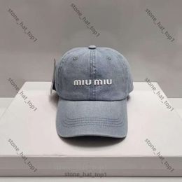 MUI MUI Hat Luxury Embroidered Large Letter Baseball Hat for Men Fashion Street Sun Protection Women's Summer High Quality Edition Baseball Hat 6091