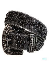 Western Cowboy Bling ovski Crystal Rhinestones Belt Studded Leather Belt Removable Buckle for Women and Men6584981