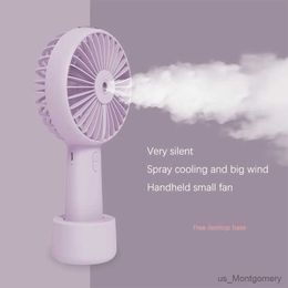 Electric Fans Fan Portable Air Conditioner Usb Mini Wireless Electric Silent Desktop Handheld Dual-Use Spray Refrigeration Water Cooling