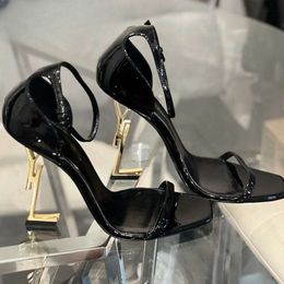 Designer Stiletto Heels Opyum Women Sandals Dress Shoes Heels Formal Events Shoes Black Golden Gold Wedding High Heel Size 36-41