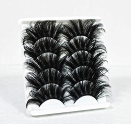 False Eyelashes 25MM Faux Mink Natural Thick Long 5D Fluffy Soft Wispy black Makeup Eyelash extension Reusable Handmade whole 9885503