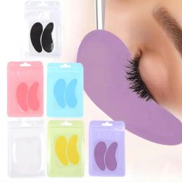 Tools New Reusable 1Pair Eye Pads Silicone Stripe Lash Lift Eyelash Extension Hydrogel Patches Under Eye Gel Patch Makeup Tools