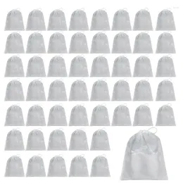 Storage Bags Non Woven Shoe 50Pcs Anti Yellowing Dustproof For Travel Non-woven Shoes Organizers Pouch With Drawstring