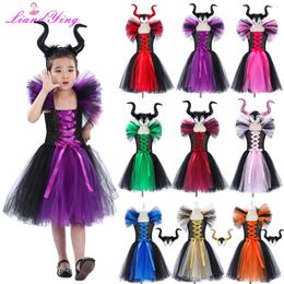 Girl Dresses Tutu Dress For Girls With Headband Cosplay Halloween Costumes Kids Fancy Outfit Children Birthday Year Clothes