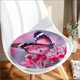 Pillow Retro Butterfly Flowers Square Mat Modern Minimalist Style Meditation Stool Anti-Slip Sofa Decor Tatami