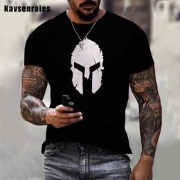 Men's T-Shirts 2022 Newest Summer Hot Sale Spartan Graphic Printed 3D T-shirt Unisex Casual O-Neck Short Slve Oversized T Shirts Clothes T240425