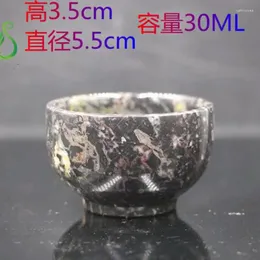 Tea Cups Natural Magnetic Stone Jades Teacup Chinese Ceremony Health Gongfu Teaware Genuine Plum Blossom Jade Teasets