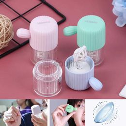 Contact Lens Accessories Contact Lens Cleaner Portable Manual Cleaning Cosmetic Contact Box Travel Contact Lens Case HL-830 Manual Rotary Cleaner d240426