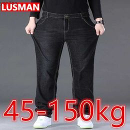 Men's Jeans Mens jeans large size 50 high stretch denim large size pants suitable for 45-150kg jeans Hombre wide leg jeans Pantalon HommeL2404