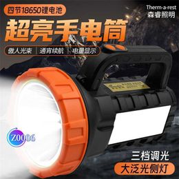 Led Torch Flashlights Camping Super Bright Flashlights Torches Newest Mini Portable High Brightes Torch Thermarest Outdoor Searchlight Strong Light Charging Fla