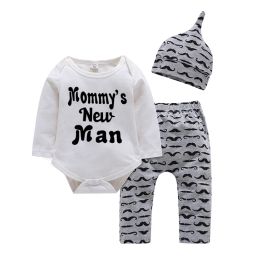 Mirrors Baby Boy Clothing Sets Letter Pullover Top Baby Bodysuit +pant 024m Newborn Infant Toddler Casual Outfits Children Baby Clothes