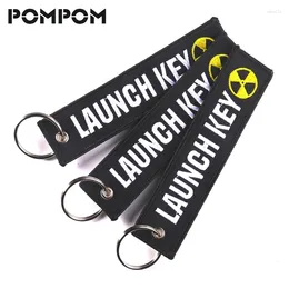 Keychains 3 PCS/LOT Launch Key Chain Scooter Keychain For Motorcycles Jewellery Embroidery Nuclear Ring Sleutelhanger