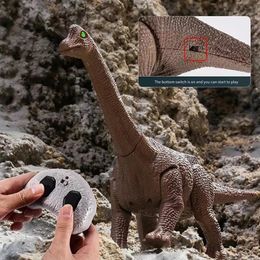 RC Dinosaur Kids Toy Remote Control With Light Electric RadioControlled Animal Children Birthday Gift Ankylosaurus 240417