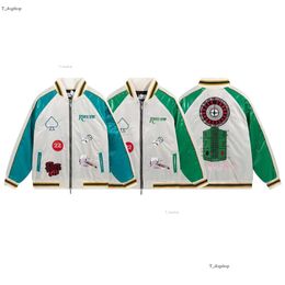 Designer Brand Rhude Men's Outerwear Badge Embroidery Jackets Sahara Patchwork RHUDE High Quality Zip Jacket Coat High Street Jackets Men Women 199