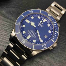 High Grade Version Tudery Designer Wristwatch Global Emperor Pilagos Titanium Alloy Blue Face Diving Machinery Mens Watch 25600tb Watches