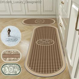 Carpet Kitchen printed floor mat bathroom anti slip bathtub side foot easy to clean carpet living room bedding long decorative Q240426