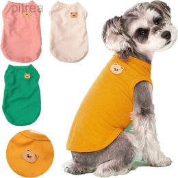 Dog Apparel Cute Grid Dog Clothes Spring/Summer Puppy Cat Vest Chihuahua Teddy Dogs T-shirt Pet Clothes for Small Medium Dog Cats d240426