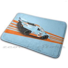 Carpets 917-Classic Racing Livery 1971 Car No 20 Carpet Water Absorb Non-Slip Door Mat 917 Blue Orange Stripe 24 Hours Lm Le