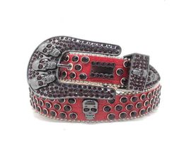 2021 New Arrival 3 Colours simon famous brands cinturon woman men belt PU Leather black skull3419512