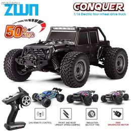 Electric/RC Car 50KM/H RC vehicle with LED lights 2.4G wireless remote control vehicle off-road vehicle control truck childrens toy Vs WLtoy 144001L2404