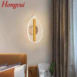 Wall Lamp Hongcui Contemporary Leaves Indoor Living Room Bedroom Bedside Nordic Art El Corridor Hallway