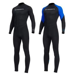 Men Diving Suit Warm Sunscreen Diving Protection Wetsuit with Zipper Elastic Anti-scratch Breathable Outdoor Accessories 240416