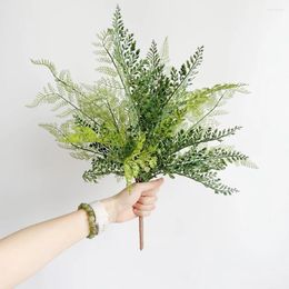 Decorative Flowers Fern Leaves Artificial Green Plants For Home Decoration Faux Branches Greenery Stems Persian Grass Plastic