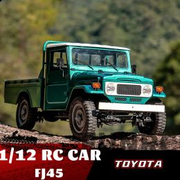 Cars TOYOTA 1:12 FJ45 Pickup Truck RTR 2.4G RC Car Professional Electric Radio Control 4WD Japan Vehicle Adult Kids Christmas