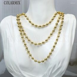 Chains 10 Strand Gold Ball Necklace 18K Plated Beads Chain Wholesale Jewellery Accessories 52705