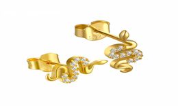 Februaryfrost Brand Designer 2020 Hot & Fashion 100% 925 Sterling Silver Animal CZ Small Stud Earrings for Women Fashon Designer5333244