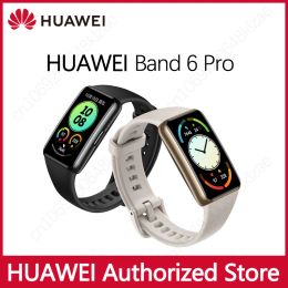 Wristbands Huawei Band 6 Pro Smart Band Blood Oxygen 1.47'' AMOLED Screen Heart Rate Tracker GPS Smartband NFC 2 Weeks Battery Life
