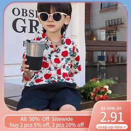 Clothing Sets 2Pcs Summer Children Set Dyed Flower Shirt Shorts For Boy Girl Fashion Two Piece Outfits Kids Half Sleeved Pant Clothes Baby