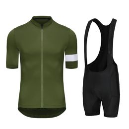 Rsantce Cycling Jersey Set Bicycle Suit Short Sleeve Clothing Bike Maillot Bib Shorts 240416