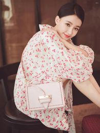 Shoulder Bags 2024 Summer High-end First Layer Cowhide Handbags Triangle Buckle One-shoulder Messenger Bag Fashion All-match Handbag Trend