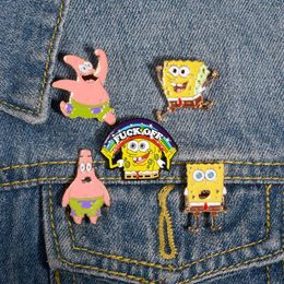 17colors Cute Cartoon Muscular French Fries Brooch Enamel Pins Metal Broches for Men Women Badge Pines Metalicos Brosche Accessories yellow baby