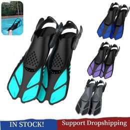 Professional Snorkelling Foot Diving Fins Adjustable Adult Swimming Fins Flippers Swimming Equipment Water Sports Child Kid Adult 240412