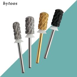 Bits HYTOOS 5XC Safety Barrel Nail Drill Bits 3/32 Smooth Top Carbide Manicure Bit Remove Thick Gel Drills Accessories Supplier