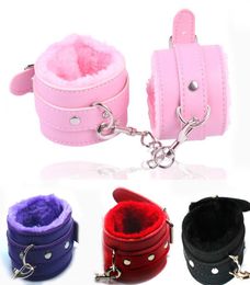 Sex Game Handcuffs PU Leather Restraints Bondage Cuffs Roleplay Tools Sex toys for Couples 4 Colours sex toys for women SM T2005111367034