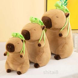 الإنترنت المشاهير كاببارا بتفاؤه أفخم لعبة Capybara السلاحف ظهر دمية دمية الخنزير الخنزير غينيا دمية