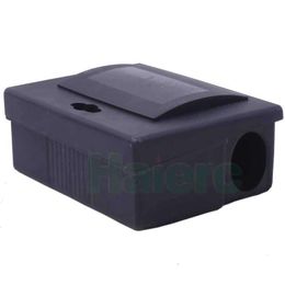 5in Rat Bait Station Rodent Pest Control Plastic Black Traps Waterproof with Lock Key Catch House Mice Mouse Outdoor Indoor Safe for Pet Child Direct Sale from Factory