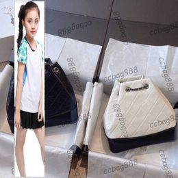 Kids Bags CC Bag Vintage France Womens Classic Quilted Hobo Backpack Bags Gabrielle Drawstring Black White Aged GoldSilver Metal Hardware Matelasse Chain Crossbod