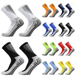 Sports Socks And Football Women Men Non-slip Silicone Bottom Soccer Basketball Grip