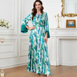 Ethnic Clothing Ramadan Abayas For 2024 Tassel Muslim Women Print Maxi Dress Turkey Eid Party Kaftan Islam Gown Dubai Arab Robe Vestidos