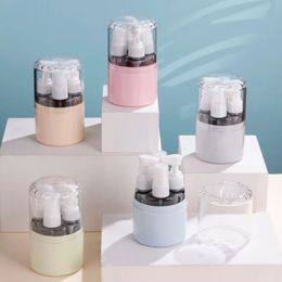 4PCS Clear Airless Cosmetic Cream Pump Bottle Travel Size Dispenser Makeup Container for Cream Gel Lotion 5 Colours 240416