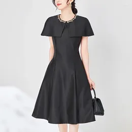 Party Dresses Elegant For Women Summer Diamonds Cloak Short Sleeve Formal Full Dress Women's Clothing Solid Woman Long