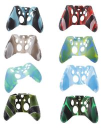 Silicone Soft Flexible Camouflage Rubber Skin Case Cover For Xbox One Slim Controller Grip Covers Cases9441865