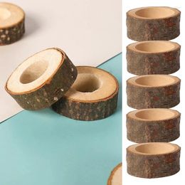 Candle Holders 12Pcs Wooden Holder Plant Flower Plot Votive Tealight For Wedding Party Christmas Easter Home Table Decoration