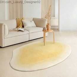 Carpet Modern minimalist carpet used for living room and irregular bedroom decoration thick fluffy soft bedding household washable floor mats Q240426